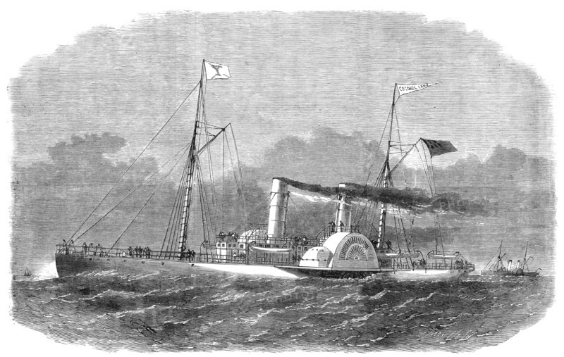The Colonel Lamb blockade-runner, built at Liverpool, 1864. Creator: Smyth.
