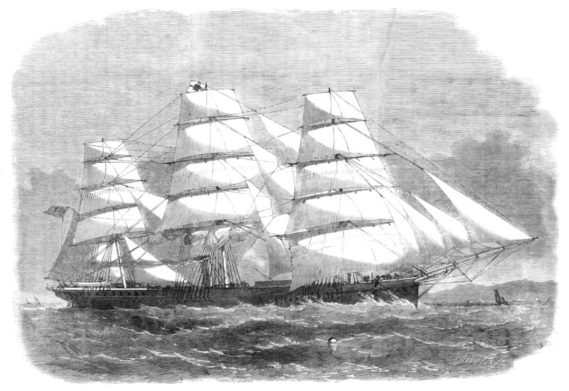 The new iron screw steam-ship London, built for the Australian trade…, 1864. Creator: Smyth.