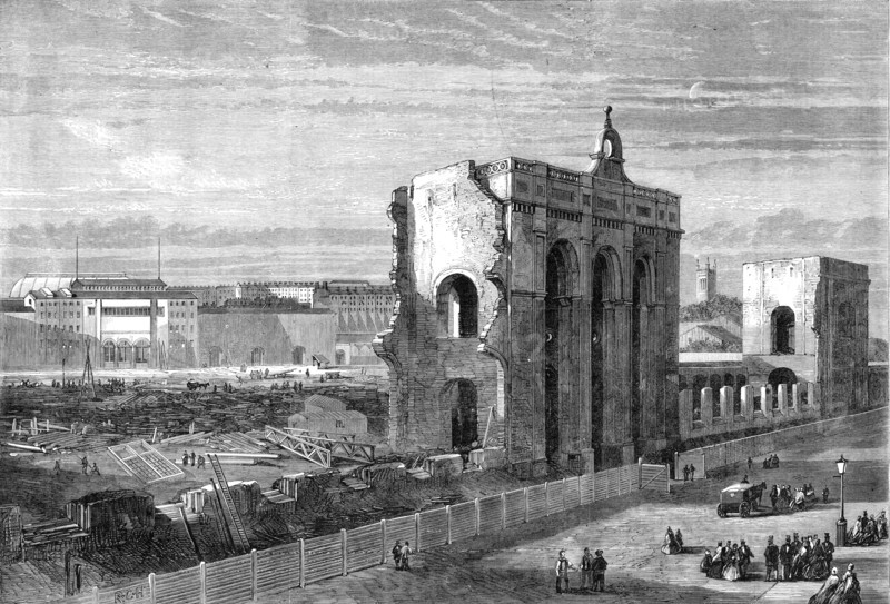 Ruins of the Great Exhibition Building of 1862, (1864). Creator: Unknown.