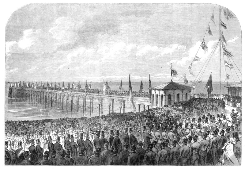Opening of the new pier at Deal, 1864. Creator: Unknown.