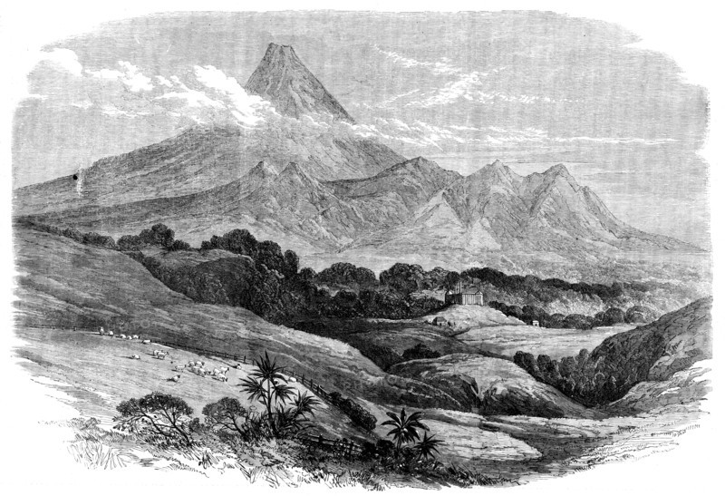 Mount Egmont, in the province of New Plymouth (Taranaki), North Island, New Zealand, 1862. Creator: Unknown.