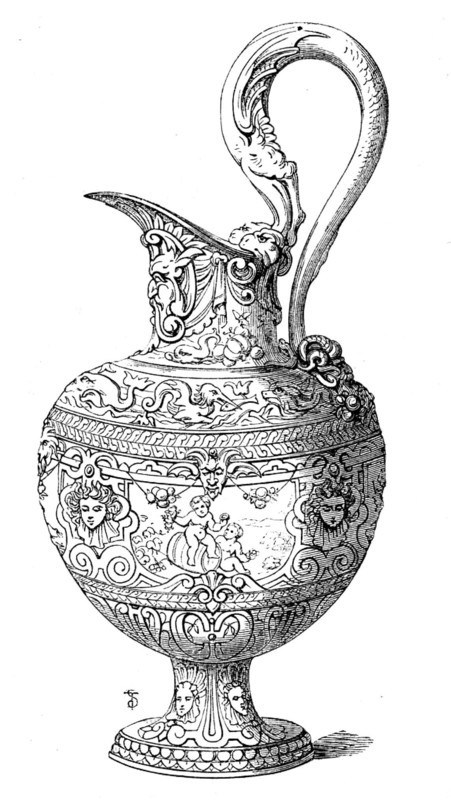 The Loan Collection, South-Kensington: Silver-gilt ewer, 1862. Creator: Unknown.