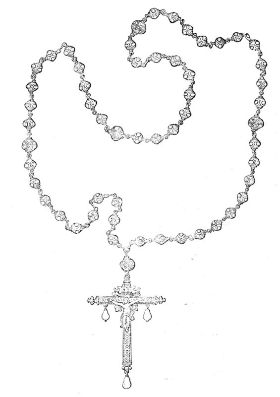 The Loan Collection, South-Kensington: Gold rosary worn by Mary Queen of Scots..., 1862. Creator: Unknown.