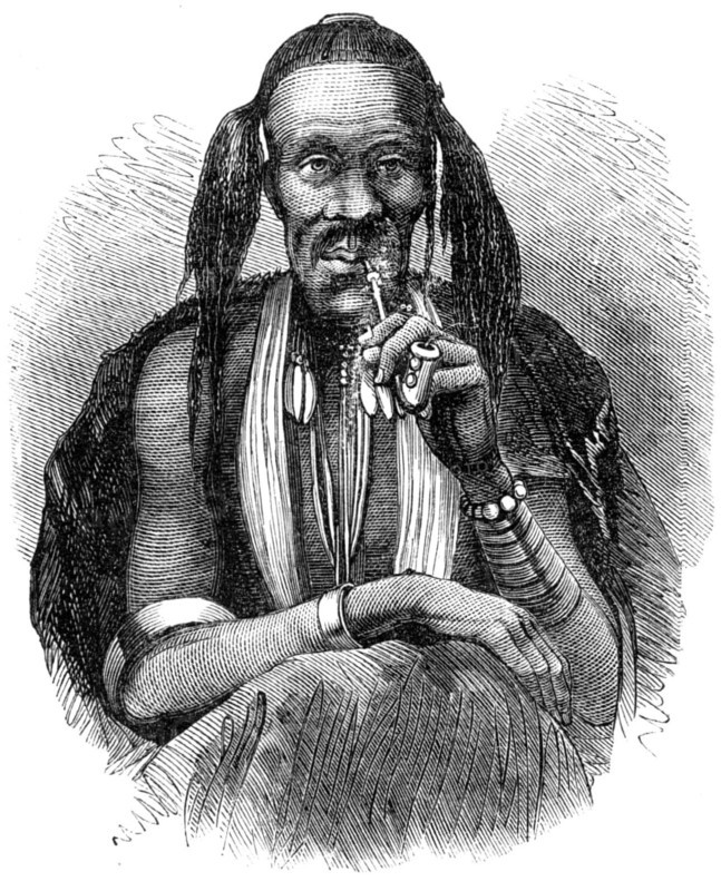 'A kaffir witch doctor, 1864'.  Creator: Unknown.