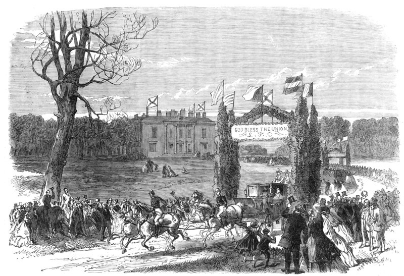 Marriage festivities at Quiddenham Park, Norfolk, the seat of the Earl of Albemarle, 1864. Creator: Unknown.