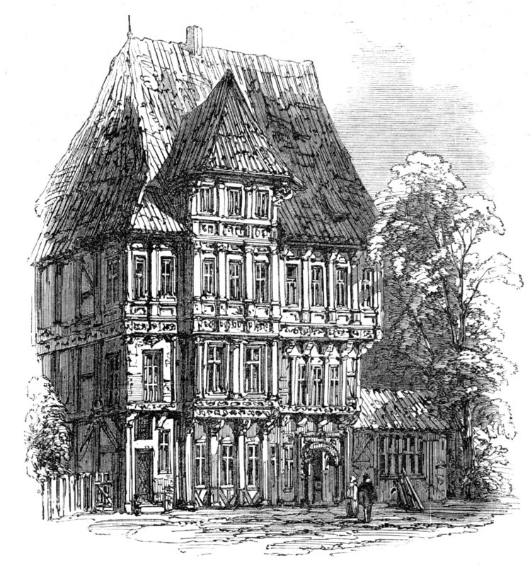 Brunswick:old houses near the cathedral, 1864. Creator: Unknown.