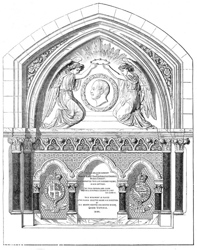 Monument to the late Prince Consort In Whippingham Church, Isle of Wight, by W. Theed, 1864. Creator: Unknown.