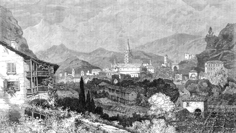 Susa, at the foot of Mont Cenis, 1864. Creator: Mason Jackson.