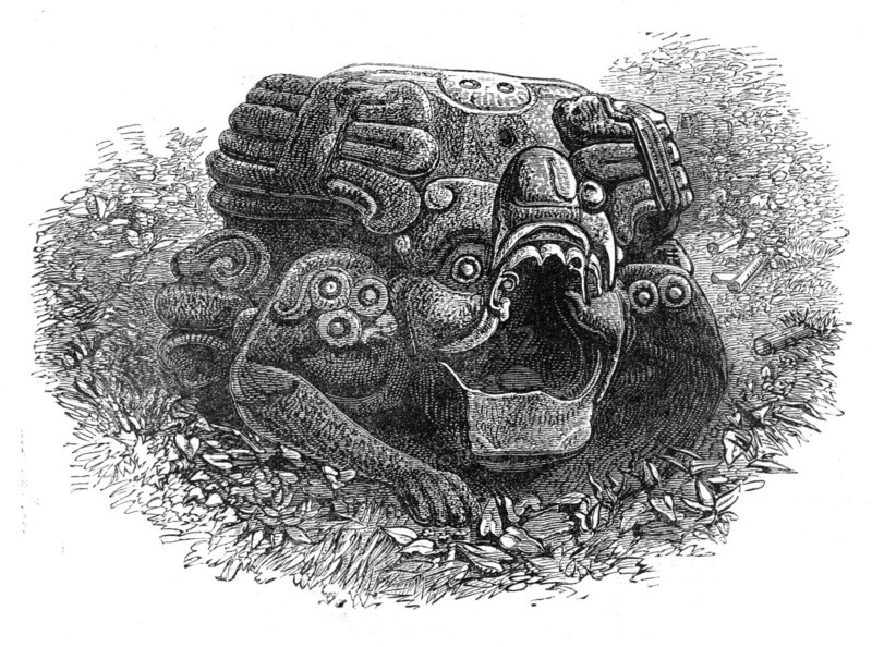 The Ruins of Copan, Central America: altar-stone, 1864. Creator: Unknown.