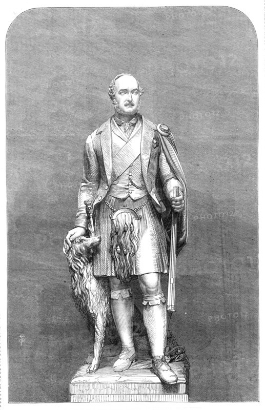 Statue of the late Prince Consort, at Balmoral, by W. Theed, 1864. Creator: Unknown.