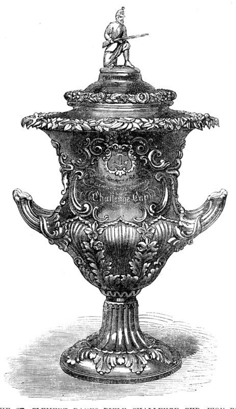 The St. Clement Danes Rifle Challenge Cup, won by Captain Scrivener, 1864. Creator: Unknown.