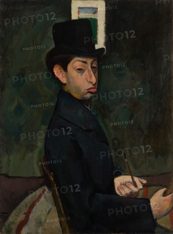 Self-Portrait in Top Hat, 1907.