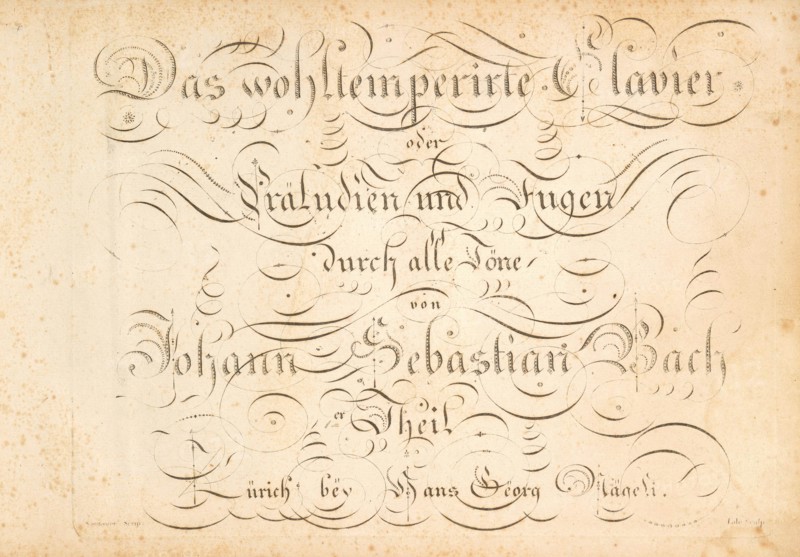 The Well-Tempered Clavier or Preludes and Fugues through all the tones by Johann Sebastian Bach,1801 Creator: Anonymous.