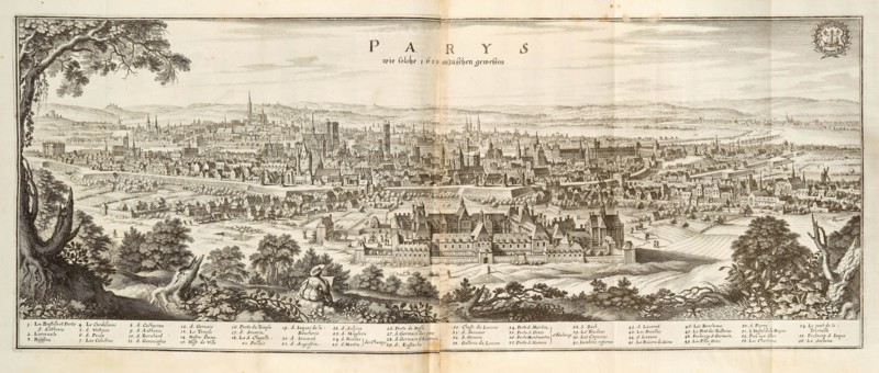 Paris. From Topographia Galliae , 1655-1660. Creator: Merian, Caspar (1627-1686).