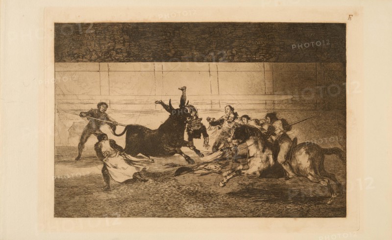La Tauromaquia: The Death of Pepe Illo, 1815-1816. Creator: Goya, Francisco, de (1746-1828).