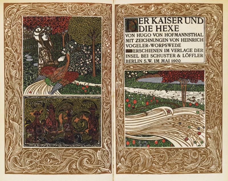 Title page of "Der Kaiser und die Hexe (The Emperor and the Witch)" by Hugo von Hofmannsthal, 1900. Creator: Vogeler, Heinrich (1872-1942).