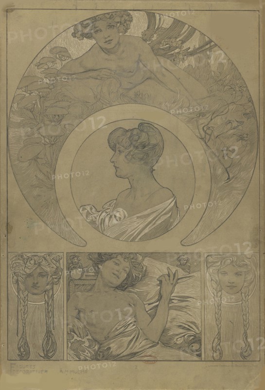 Figures décoratives, 1902. Creator: Mucha, Alfons Marie (1860-1939).