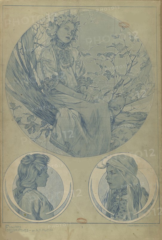 Figures décoratives, 1902. Creator: Mucha, Alfons Marie (1860-1939).