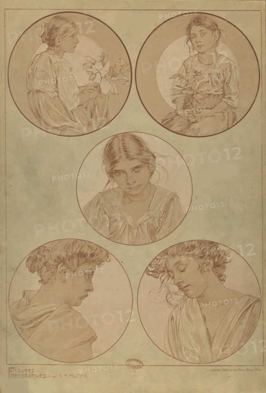 Figures décoratives, 1902. Creator: Mucha, Alfons Marie (1860-1939).