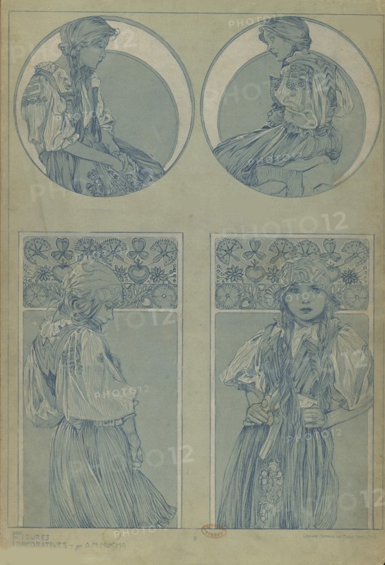 Figures décoratives, 1902. Creator: Mucha, Alfons Marie (1860-1939).