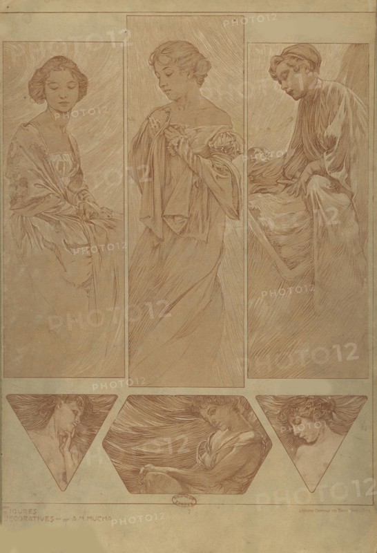 Figures décoratives, 1902. Creator: Mucha, Alfons Marie (1860-1939).
