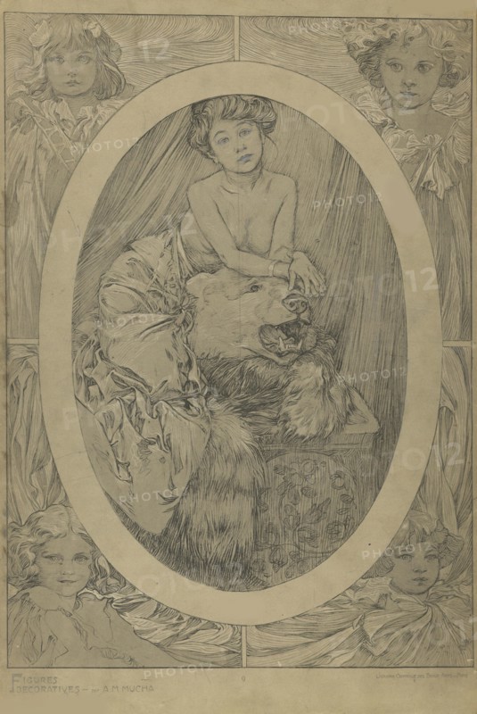 Figures décoratives, 1902. Creator: Mucha, Alfons Marie (1860-1939).