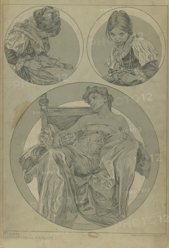 Figures décoratives, 1902. Creator: Mucha, Alfons Marie (1860-1939).