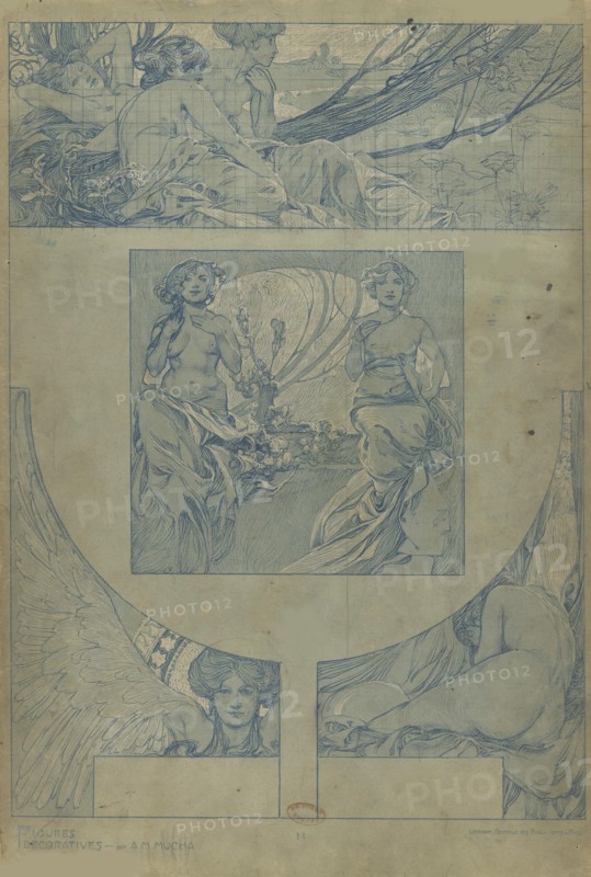 Figures décoratives, 1902. Creator: Mucha, Alfons Marie (1860-1939).