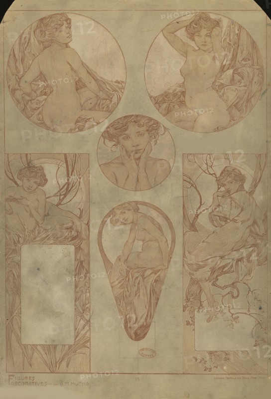 Figures décoratives, 1902. Creator: Mucha, Alfons Marie (1860-1939).