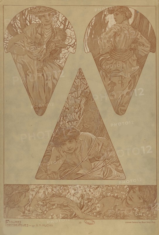 Figures décoratives, 1902. Creator: Mucha, Alfons Marie (1860-1939).