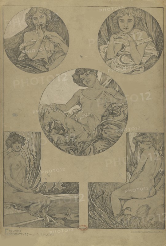 Figures décoratives, 1902. Creator: Mucha, Alfons Marie (1860-1939).