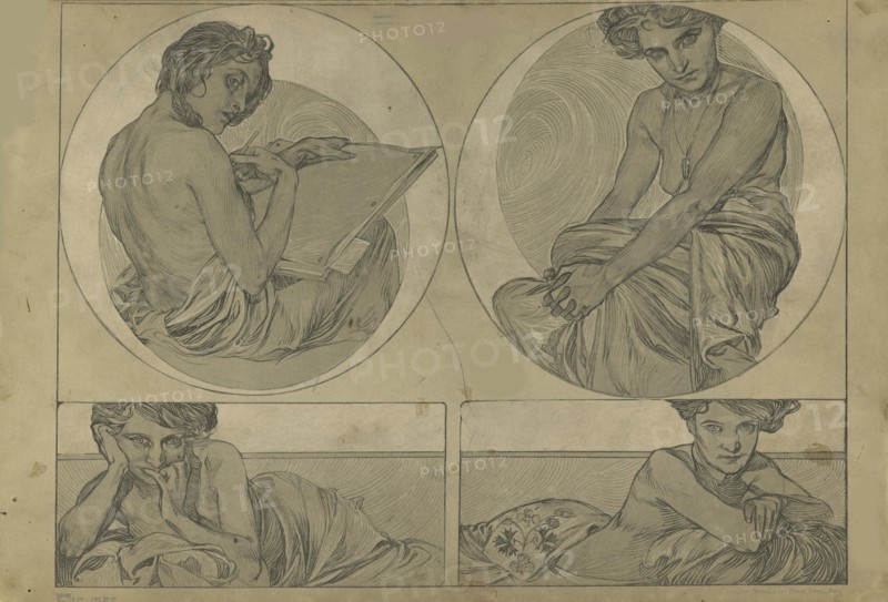 Figures décoratives, 1902. Creator: Mucha, Alfons Marie (1860-1939).