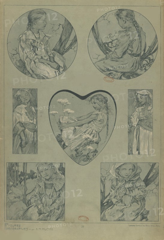 Figures décoratives, 1902. Creator: Mucha, Alfons Marie (1860-1939).