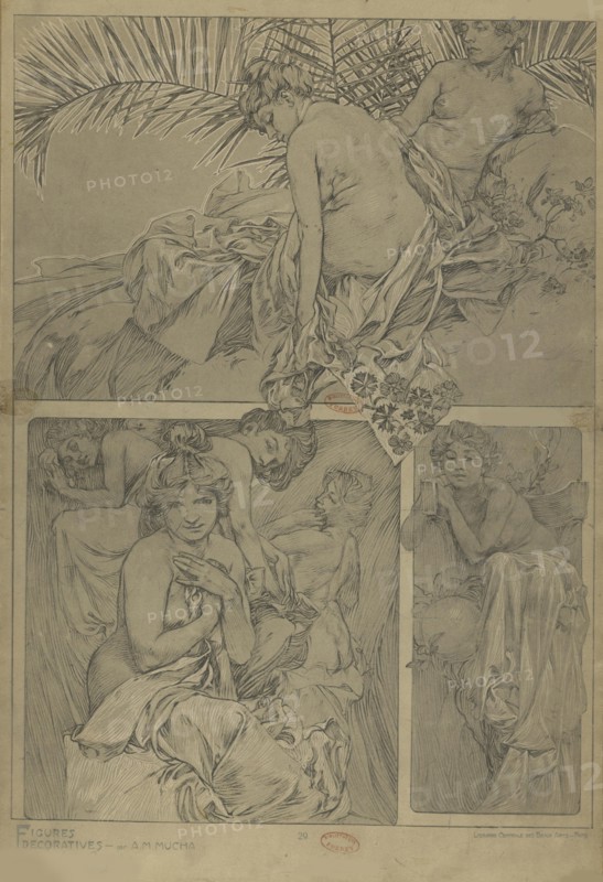 Figures décoratives, 1902. Creator: Mucha, Alfons Marie (1860-1939).