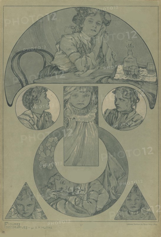 Figures décoratives, 1902. Creator: Mucha, Alfons Marie (1860-1939).