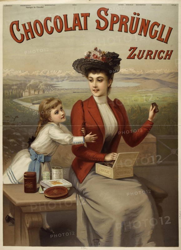 Chocolat Sprüngli, Zurich, c. 1890. Creator: Anonymous.