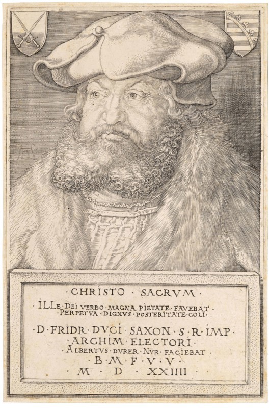Portrait of  Frederick III, Elector of Saxony (1463-1525), 1524. Creator: Dürer, Albrecht (1471-1528).