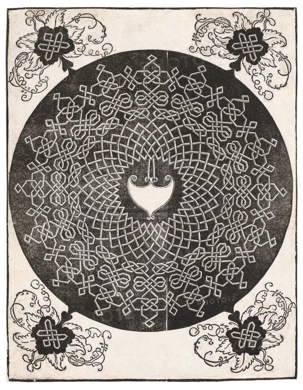 The First Knot (with a heart-shaped shield), from the Series of Six Knots, ca 1506-1507. Creator: Dürer, Albrecht (1471-1528).