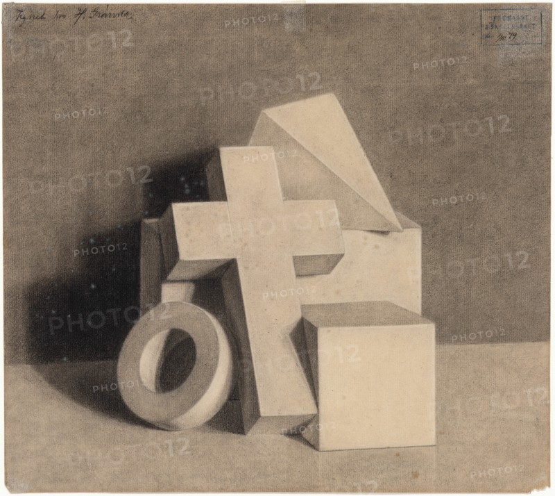 Still Life with Geometric Models, 1879. Creator: Hammershøi, Vilhelm (1864-1916).