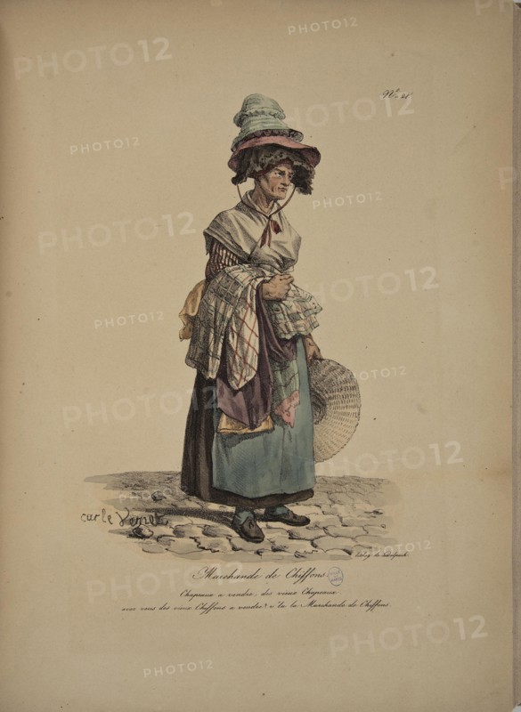 Rag seller. From the Series "Cris de Paris" (The Cries of Paris), 1815. Creator: Vernet, Carle (1758-1836).