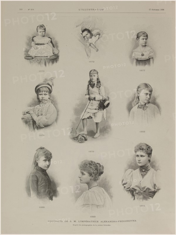 Portraits of Empress Alexandra Fyodorovna of Russia (1872-1918), 1896. Creator: Anonymous.