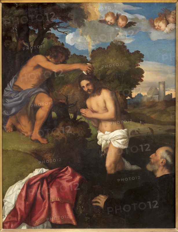 The Baptism of Christ, 1511-1512. Creator: Titian (1488-1576).