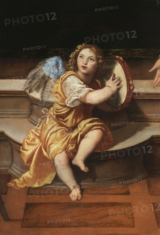 Angel with tambourine, c.1508. Creator: Titian (1488-1576).