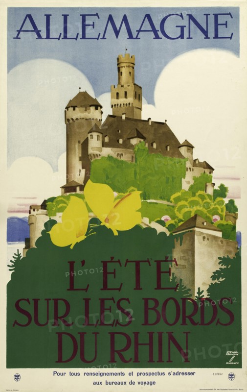 Allemagne. L'Eté sur les bords du Rhin, ca 1935. Creator: Hohlwein, Ludwig (1874-1949).