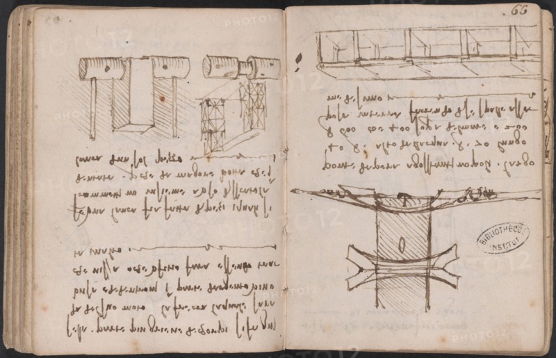 Bridge over the Golden Horn. From Paris Manuscript L, 1502. Creator: Leonardo da Vinci (1452-1519).