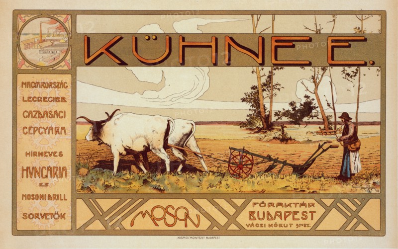 E. Kühne agricultural machinery factory, Budapest, 1900. Creator: Basch, Arpad (1873-1944).