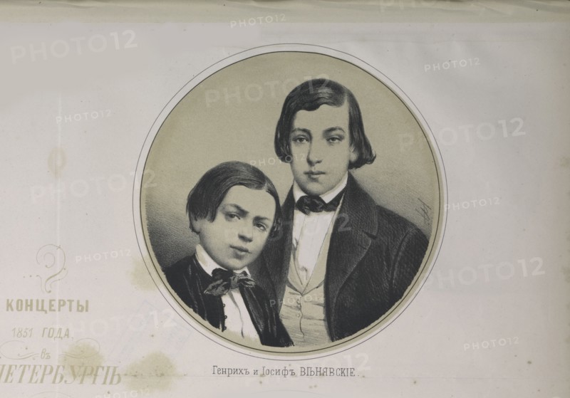 Henryk (1835-1880) and Józef Wieniawski (1837-1912), 1851. Creator: Timm, Wassili (George Wilhelm) (1820-1895).