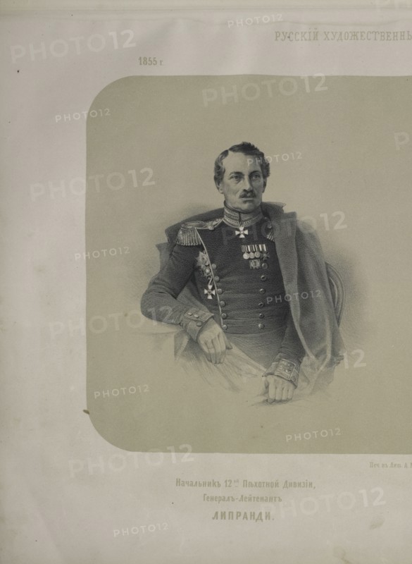 Portrait of General Pavel Petrovich Liprandi (1796-1864), 1855. Creator: Timm, Wassili (George Wilhelm) (1820-1895).