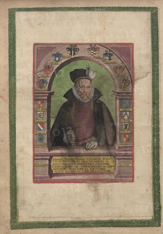 Portrait of Tycho Brahe (1546-1601). From Astronomiae Instauratae Mechanica, 1598. Creator: Unknown artist.
