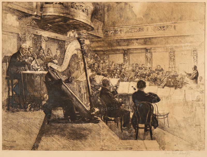 Wiener Philharmoniker, 1926. Creator: Schmutzer, Ferdinand (1870-1928).